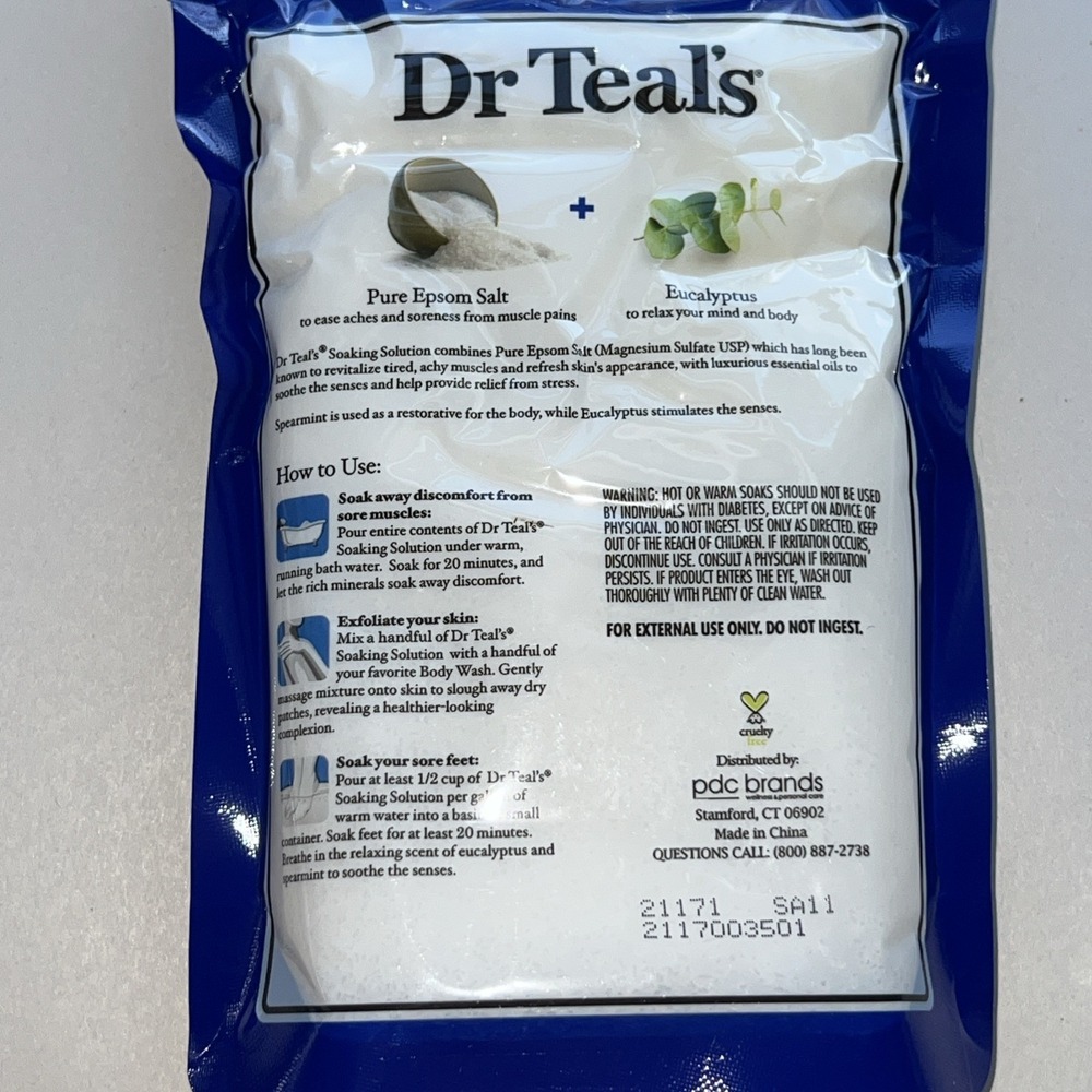 Set Of 2 Dr Teal's Pure Epsom Salt Melatonin‎ Sleep Soak Relax And Relief 11 Oz - Picture 5 of 6